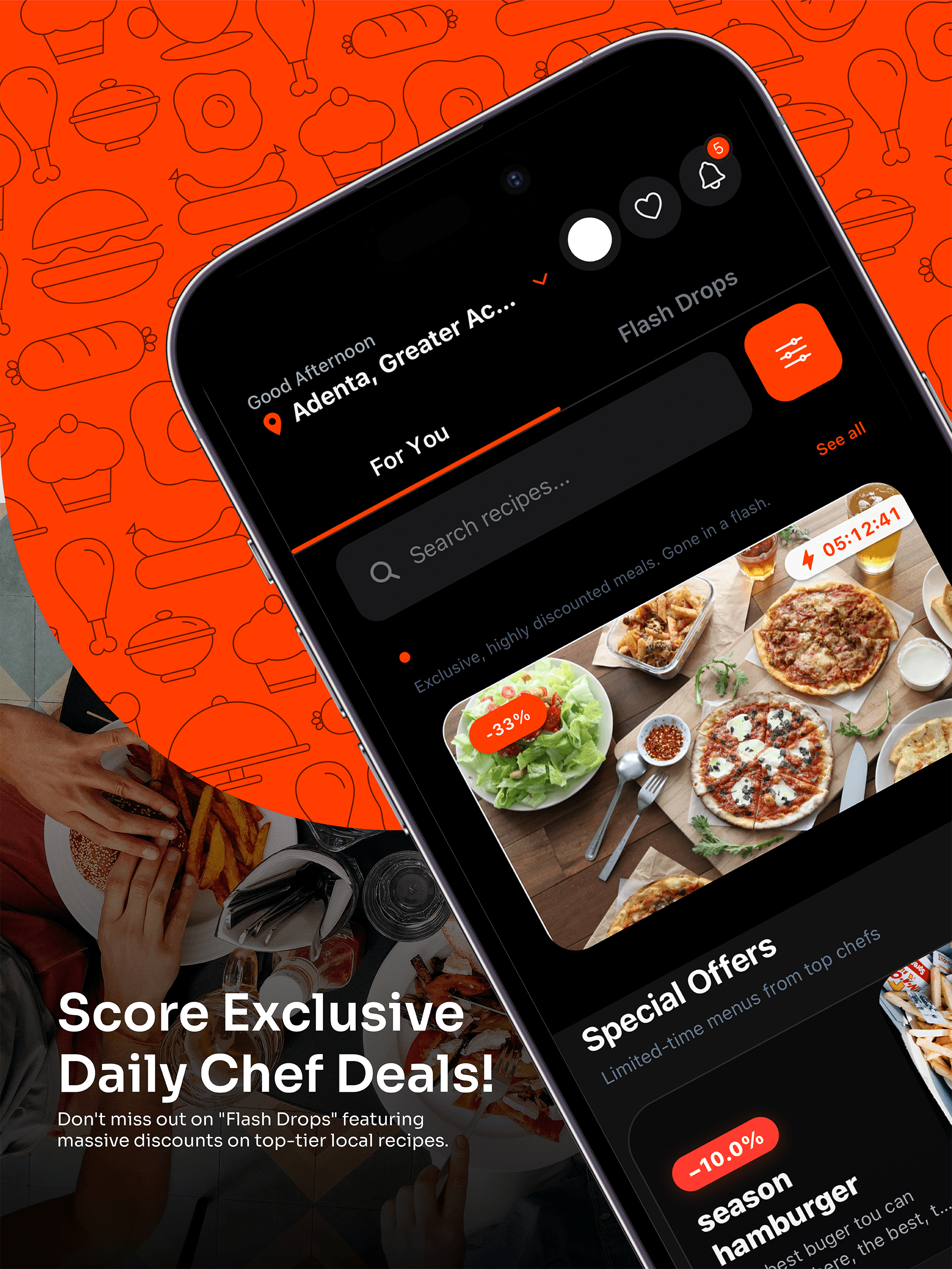Zula Flash Drops — Score exclusive daily chef deals with discounted meals