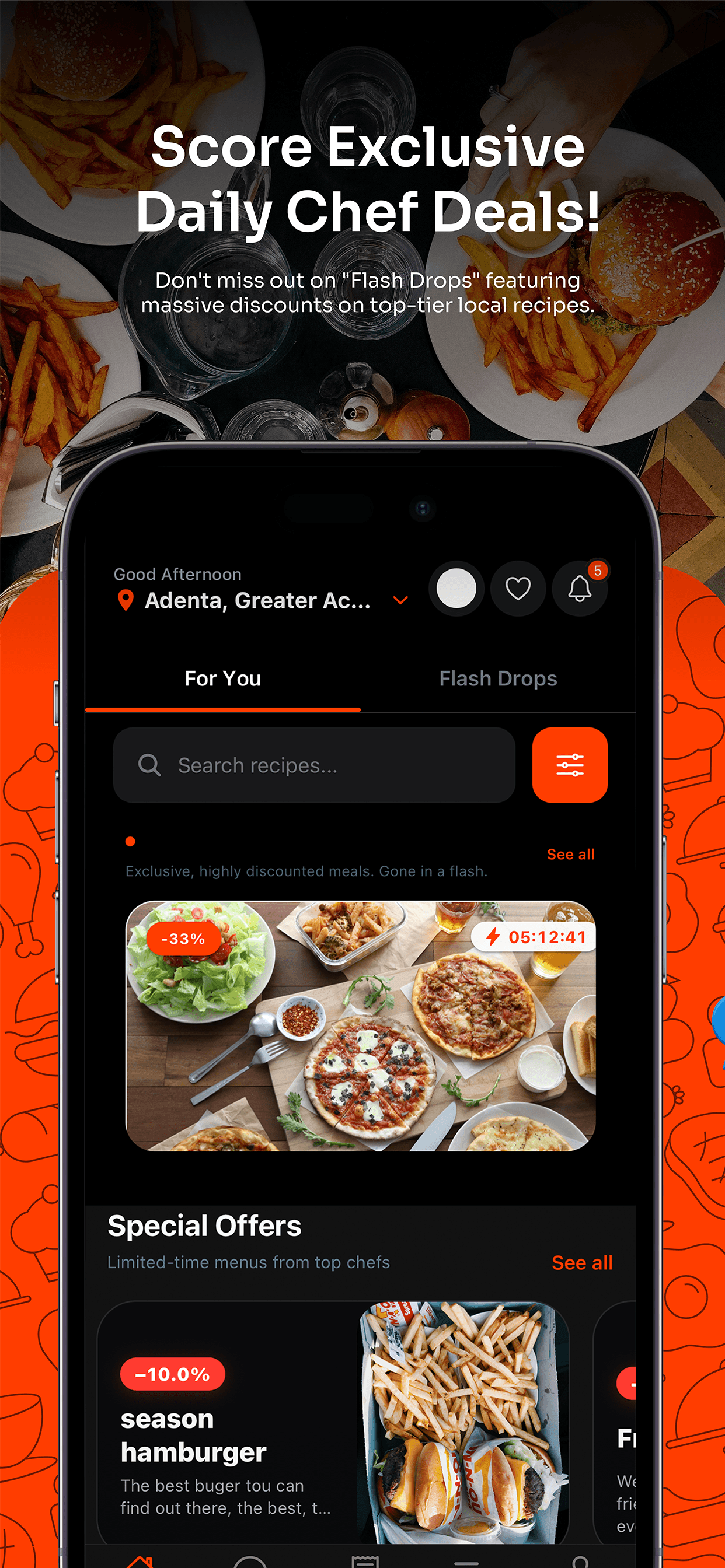 Zula Flash Drops — Score exclusive daily chef deals with discounted meals